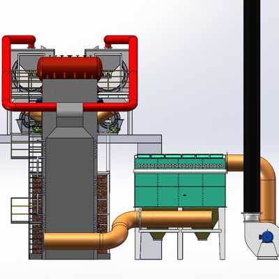 PLC Kontrolü Çift Karbonizasyon Fırını Yüksek Sıcaklık 400-600C